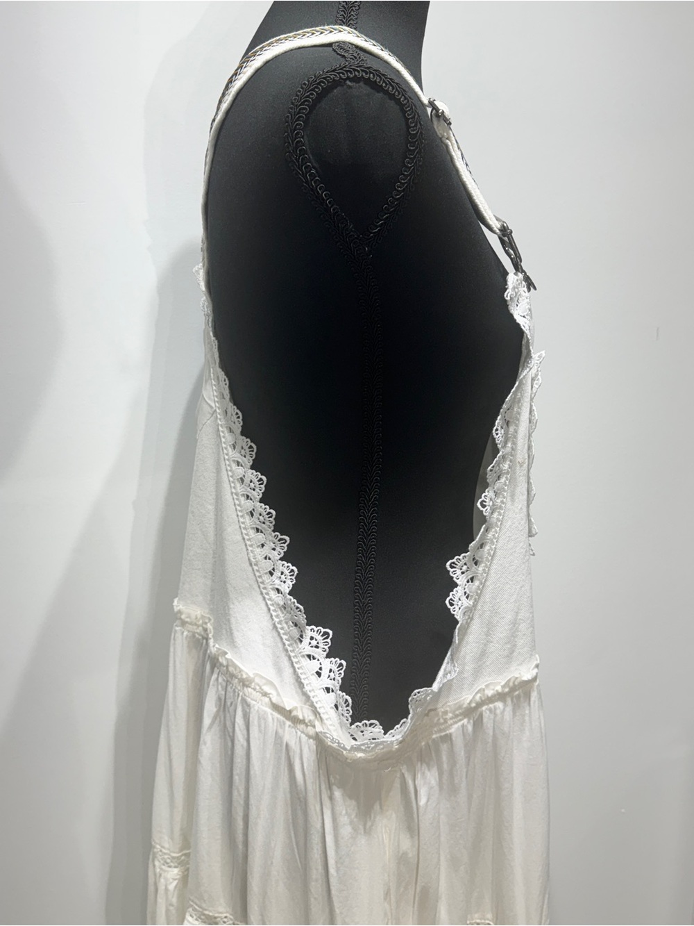 Blue Velvet NWT White Lace Overall Maxi Dress Medium - Picture 6 of 16